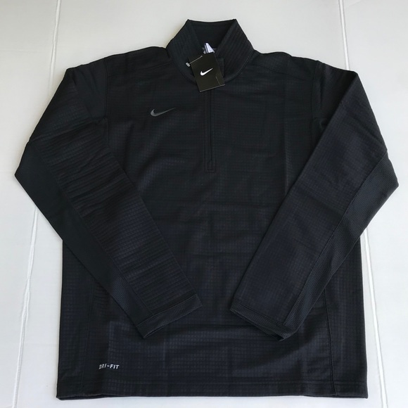 NEW NIKE MEN'S TEXTURED DRI FIT 1/2 ZIP JACKET - Picture 2 of 6